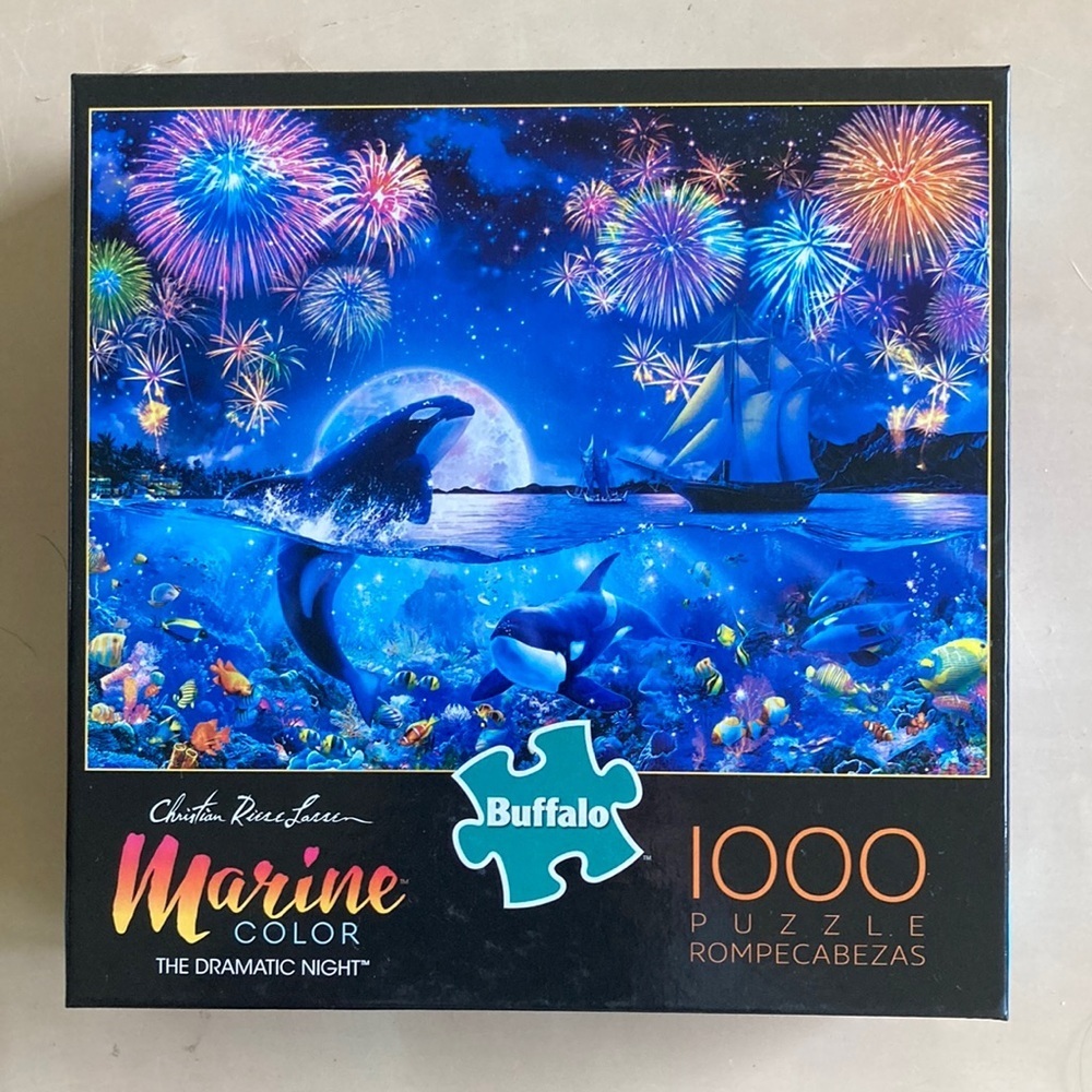 Buffalo Christian Riese Lassen Marine Color The Dramatic Night 1000 Piece Puzzle